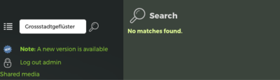search will not throw any results